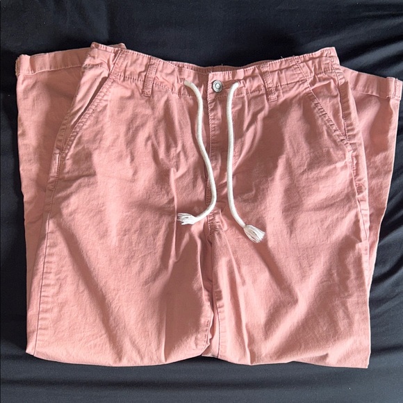 Kensie Pants - Kensie jeans rolled hem drawstring girlfriend pants in pink